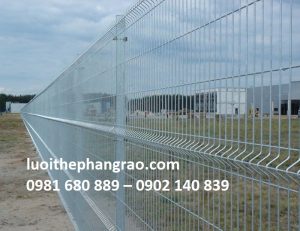 Hàng rào sắt hàn ô 60x100 chấn sóng mạ kẽm
