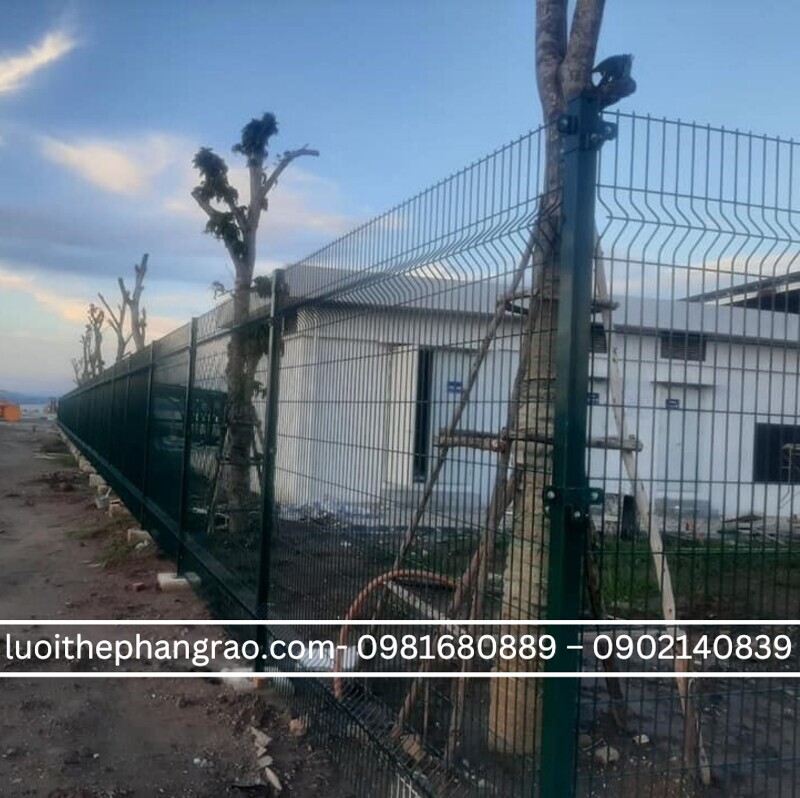 Hàng rào lưới sắt chấn sóng sơn tĩnh điện