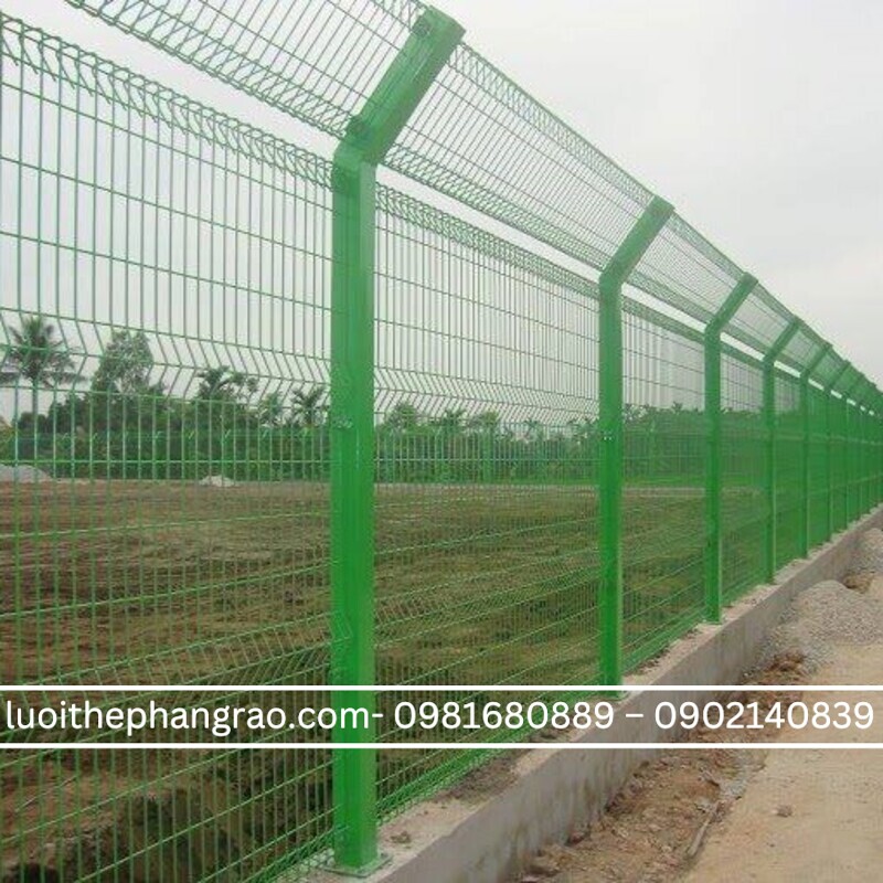 Hàng rào lưới thép chấn sóng và gấp tam giác sơn tĩnh điện